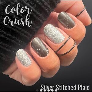 Silver and Gray Nail Wraps